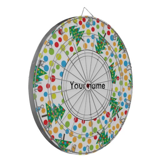 kerstboompatroon dartbord (Voorkant Links)