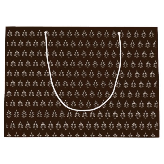 Kerstboompatroon Donkere chocolade Groot Cadeauzakje (Voorkant)