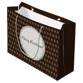 Kerstboompatroon Donkere chocolade Groot Cadeauzakje