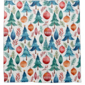 kerstboompatroon douchegordijn (Voorkant)