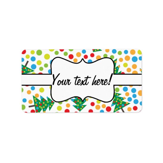 kerstboompatroon etiket (Voorkant)