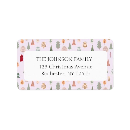 kerstboompatroon etiket (Voorkant)