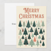 kerstboompatroon feestdagenkaart (Voorkant / Achterkant)