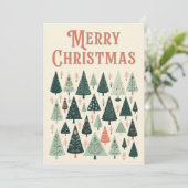 kerstboompatroon feestdagenkaart (Staand voorkant)