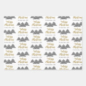 Kerstboompatroon feestelijke Manuscript Inpakpapier Vel (Voorkant)