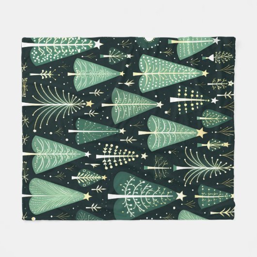 kerstboompatroon fleece deken (Voorkant (Horizontaal))