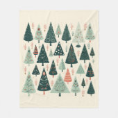 kerstboompatroon fleece deken (Voorkant)