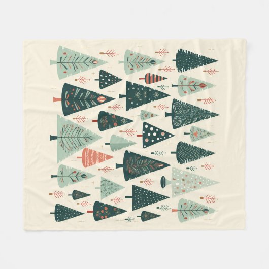 kerstboompatroon fleece deken (Voorkant (Horizontaal))