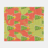 kerstboompatroon fleece deken (Voorkant (Horizontaal))