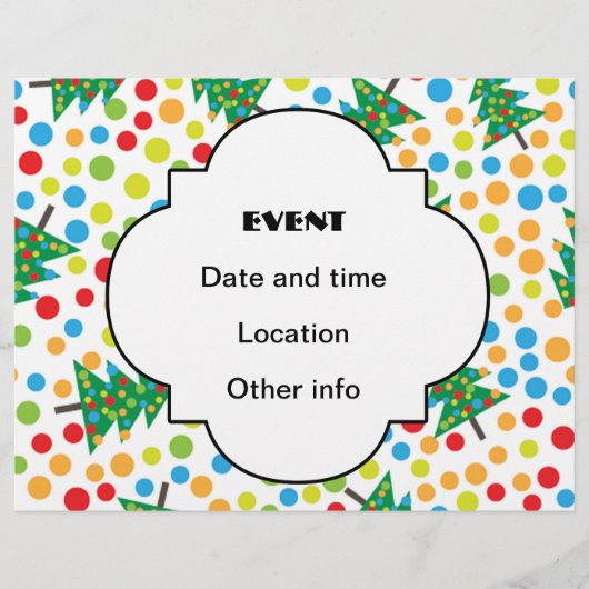 kerstboompatroon flyer (Voorkant)