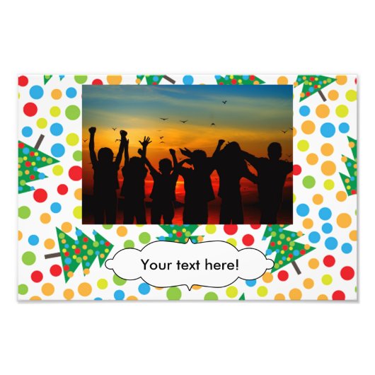 kerstboompatroon foto afdruk (Voorkant)