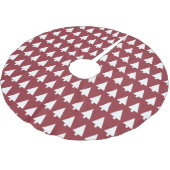 kerstboompatroon | Geometrische Scandi Dark Red Kerstboom Rok (Gekanteld)