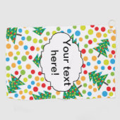 kerstboompatroon golfhanddoek (Horizontaal)