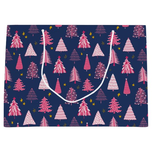 kerstboompatroon groot cadeauzakje (Voorkant)