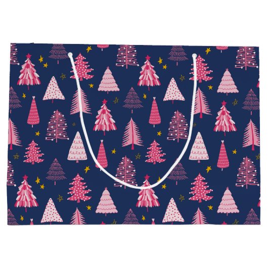 kerstboompatroon groot cadeauzakje (Achterkant)