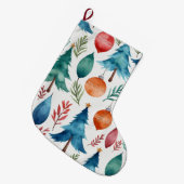 kerstboompatroon grote kerstsok (Voorkant (Hangend))