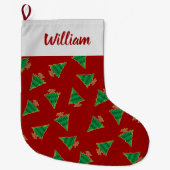 kerstboompatroon grote kerstsok (Voorkant)