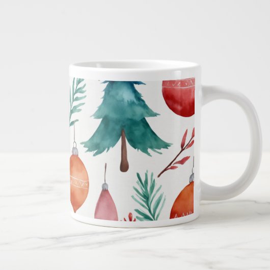 kerstboompatroon grote koffiekop (Rechts)