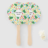 kerstboompatroon handwaaier (Voorkant en achterkant)