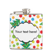 kerstboompatroon heupfles (Voorkant)