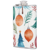 kerstboompatroon heupfles (Links)