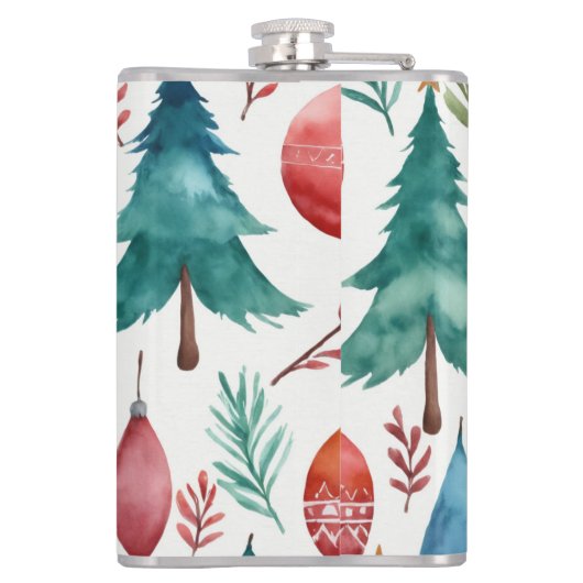 kerstboompatroon heupfles (Achterkant)