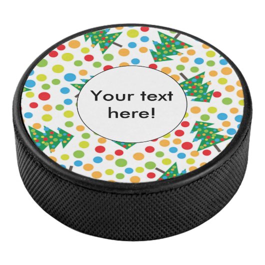 kerstboompatroon hockey puck (3/4)