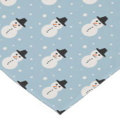 kerstboompatroon in blauw korte tafelloper (Hoek)