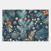 kerstboompatroon inpakpapier vel (Voorkant 3)