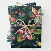 kerstboompatroon inpakpapier vel (In situ)