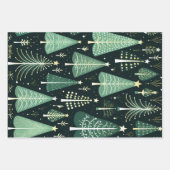 kerstboompatroon inpakpapier vel (Voorkant 3)