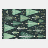 kerstboompatroon inpakpapier vel (Voorkant 2)