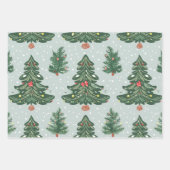 kerstboompatroon inpakpapier vel (Voorkant)