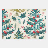 kerstboompatroon inpakpapier vel (Voorkant 3)