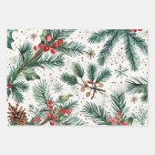 kerstboompatroon inpakpapier vel (Voorkant 2)