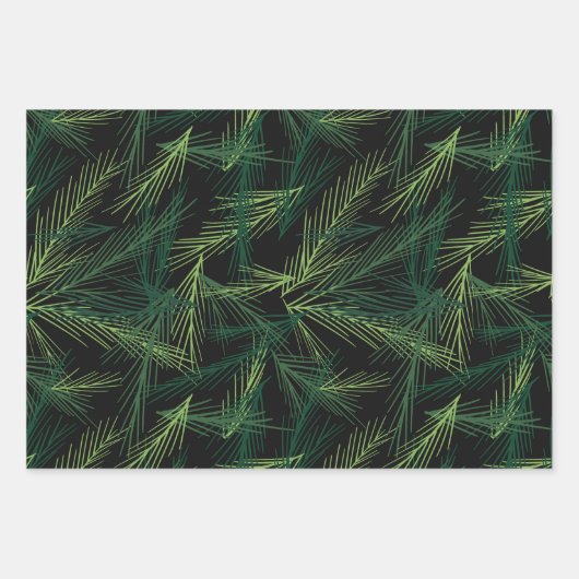 kerstboompatroon inpakpapier vel (Voorkant 3)