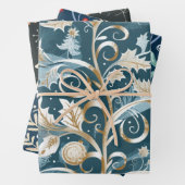 kerstboompatroon inpakpapier vel (In situ)