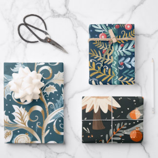 kerstboompatroon inpakpapier vel