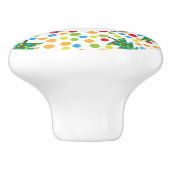 kerstboompatroon keramische knop (Zijkant)