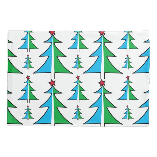 kerstboompatroon kussensloop (Achterkant-Links)