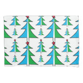 kerstboompatroon kussensloop (Voorkant-Links)