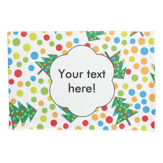 kerstboompatroon kussensloop (Voorkant)