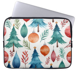 kerstboompatroon laptop sleeve