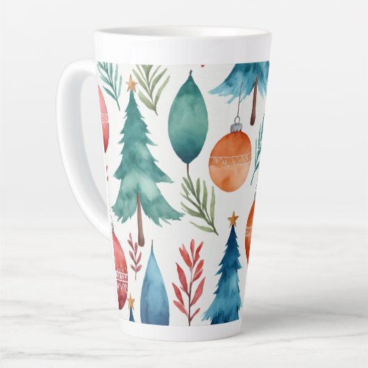 kerstboompatroon latte mok (Linkerhoek)