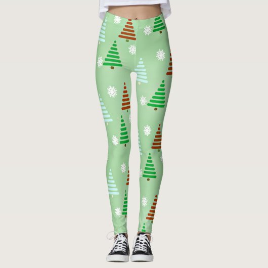 kerstboompatroon leggings (Voorkant)