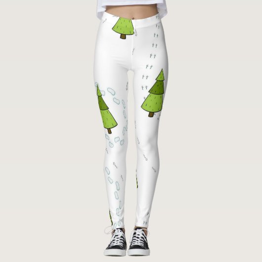 kerstboompatroon leggings (Voorkant)