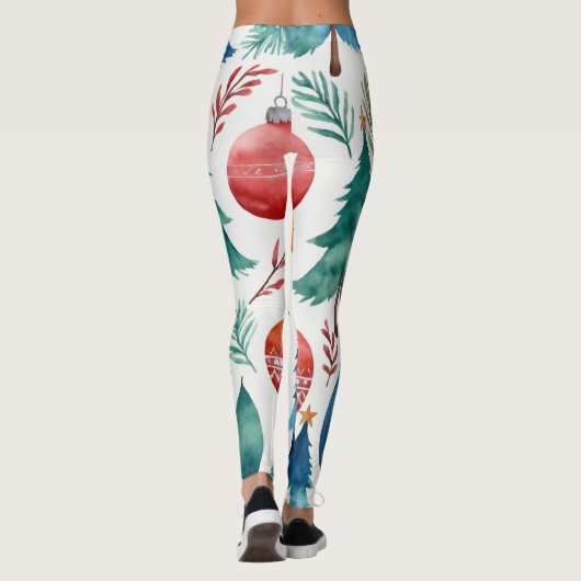 kerstboompatroon leggings (Achterkant)