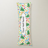 kerstboompatroon lichaamskussen (Voorkant Verticaal)