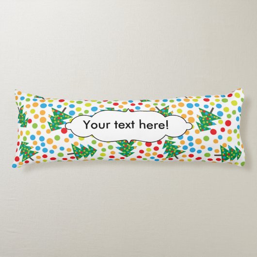 kerstboompatroon lichaamskussen (Voorkant)