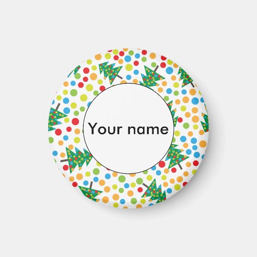 kerstboompatroon magneet (Voorkant)